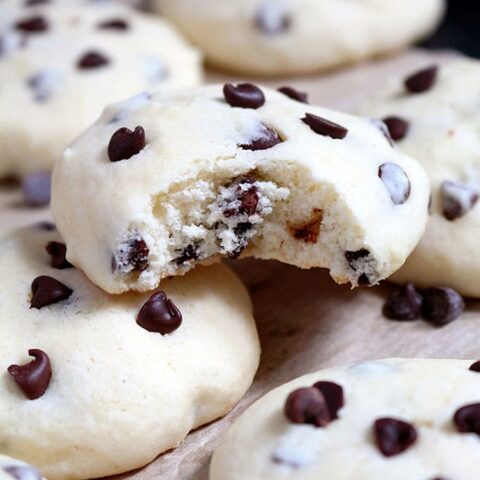 These cookies with cream cheese and mini chocolate chip simply melt in your mouth. Chocolate Chip Cheesecake Cookies are simple, light and delicious, my favorite cookie recipe.