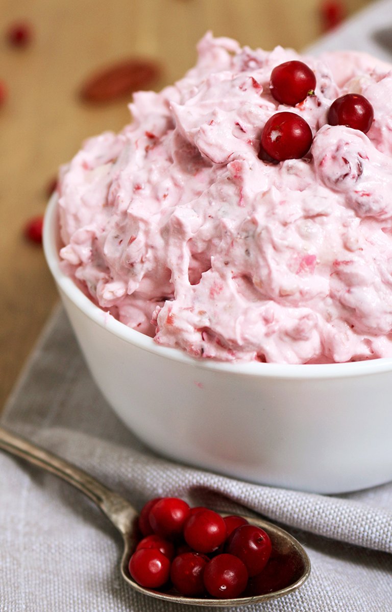 Cranberry Cheesecake Fluff Salad - Sweet Spicy Kitchen
