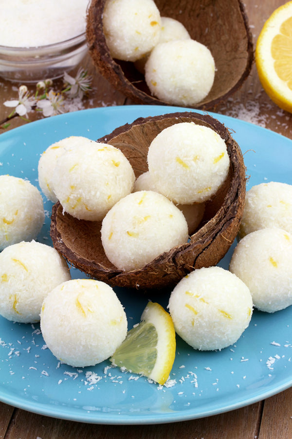 Coconut Lemon Protein Bliss Balls