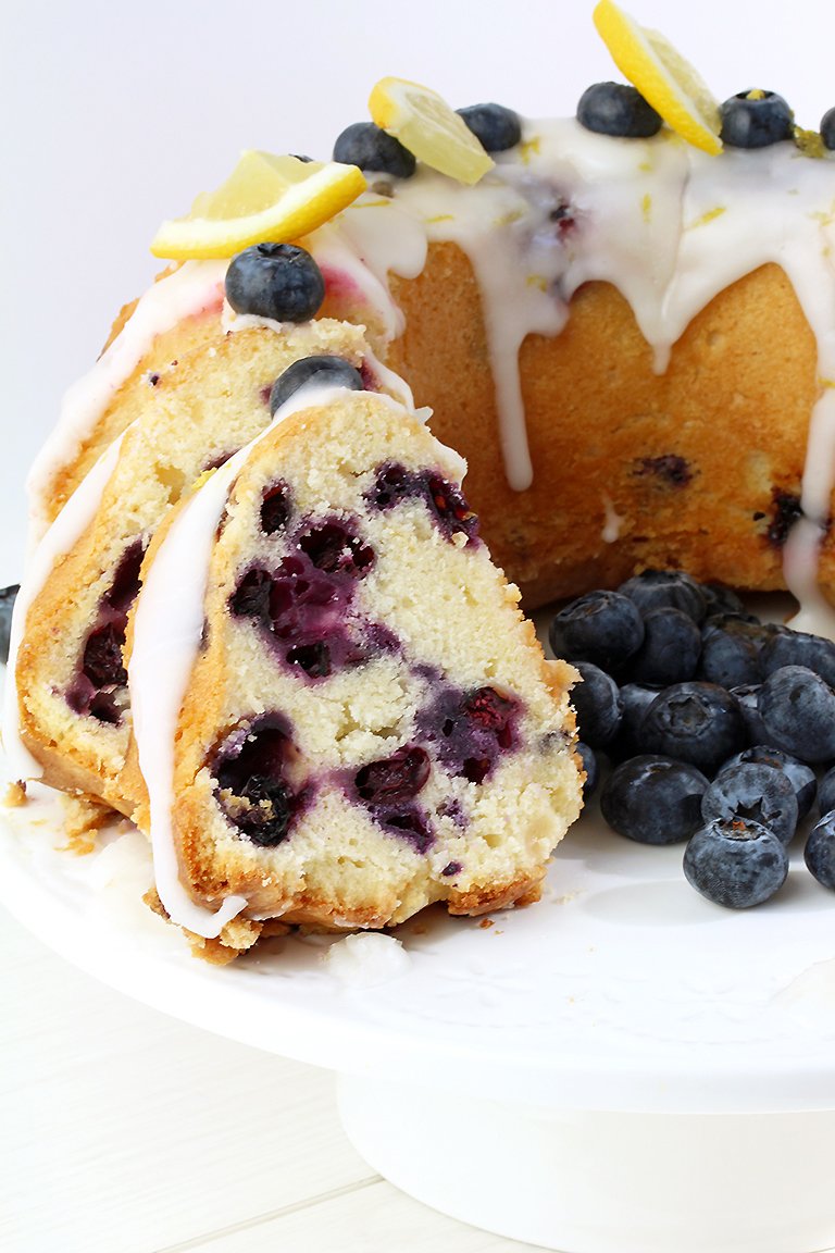 Blueberry Yogurt Cake With Lemon Glaze Blueberry Yogurt Cake With Lemon Glaze