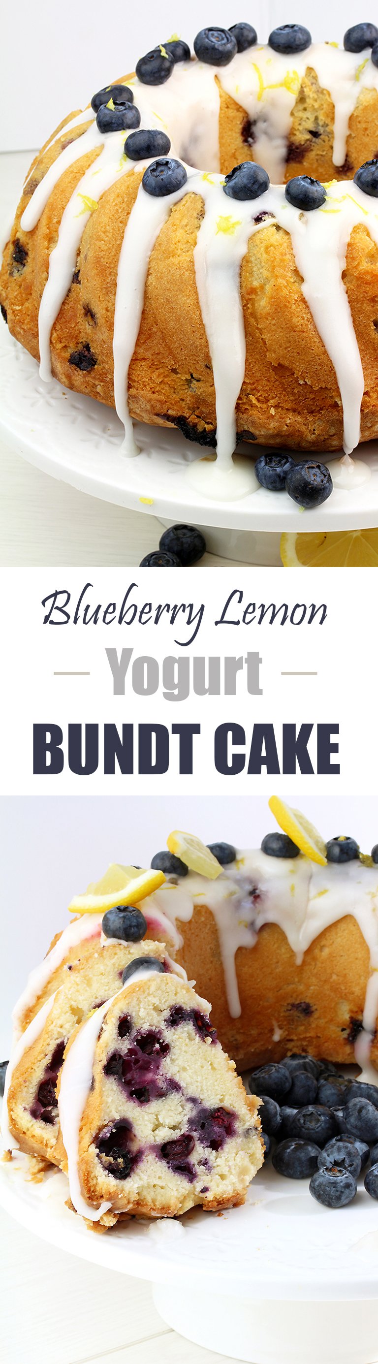 Blueberry Lemon Yogurt Bundt Cake – blueberry and lemon combination, with a lemon icing give this cake a perfect taste