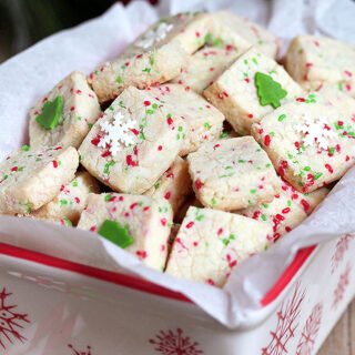Holiday Funfetti Shortbread Bites