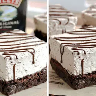 Baileys Chocolate Mousse Brownies have a brownie layer as a base that is followed by a layer of Baileys Chocolate Mousse and it’s all in one dessert. It is very delicious, easy to make and it’s perfect for St Patrick’s Day.