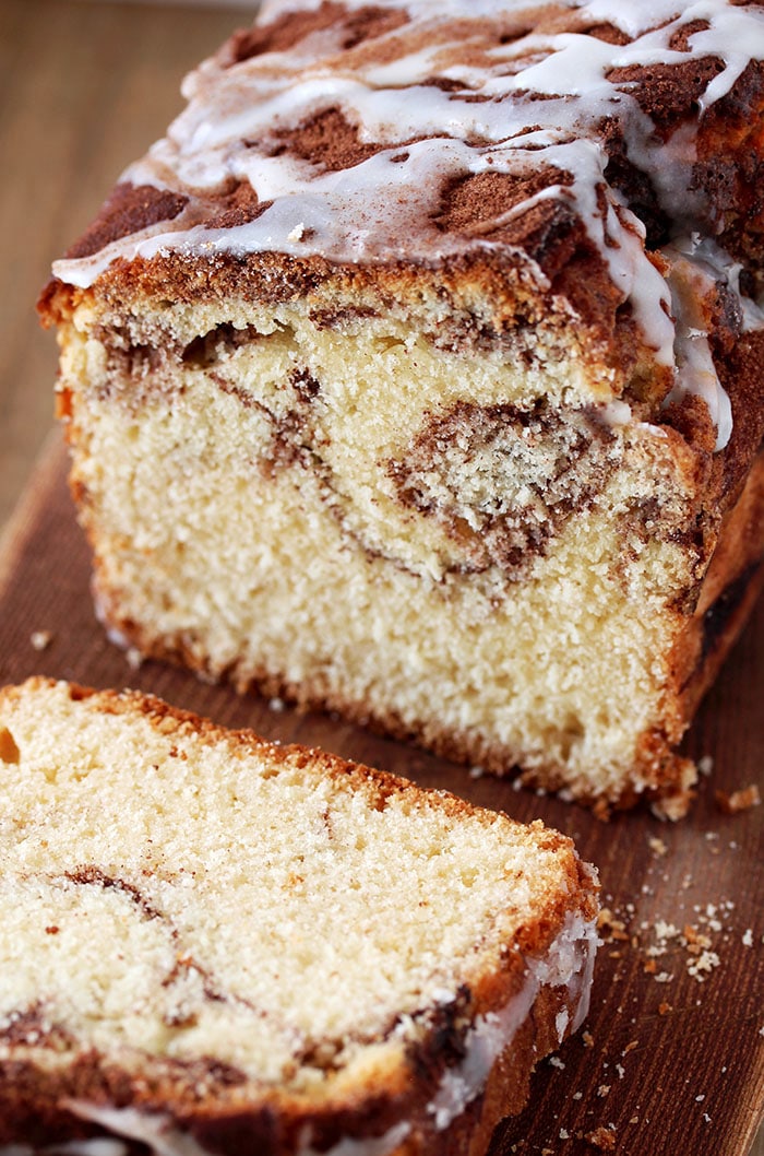 You can find the recipe for our favorite Cinnamon Sugar Swirl Bread, here. This perfectly soft and moist bread is made of simple ingredients that can be found in every kitchen and it’s as simple as making a swirl out of cinnamon – sugar mixture and then drizzle it with vanilla glaze.