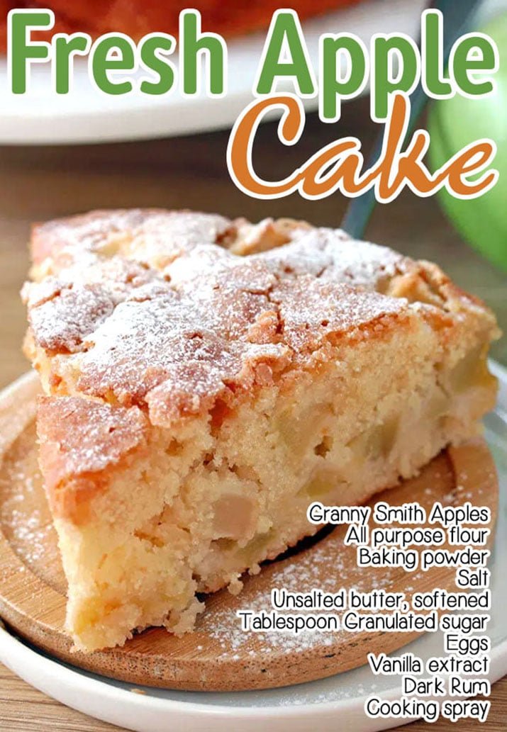 French Apple Cake – this soft and moist cake with rum and pieces of juicy apples and sugar topping is perfect for those who like simple, but delicious recipes. After hot summer time and summer treats, it is time to move to fall recipes and apples are the first thing that comes to my mind when I think about early fall.